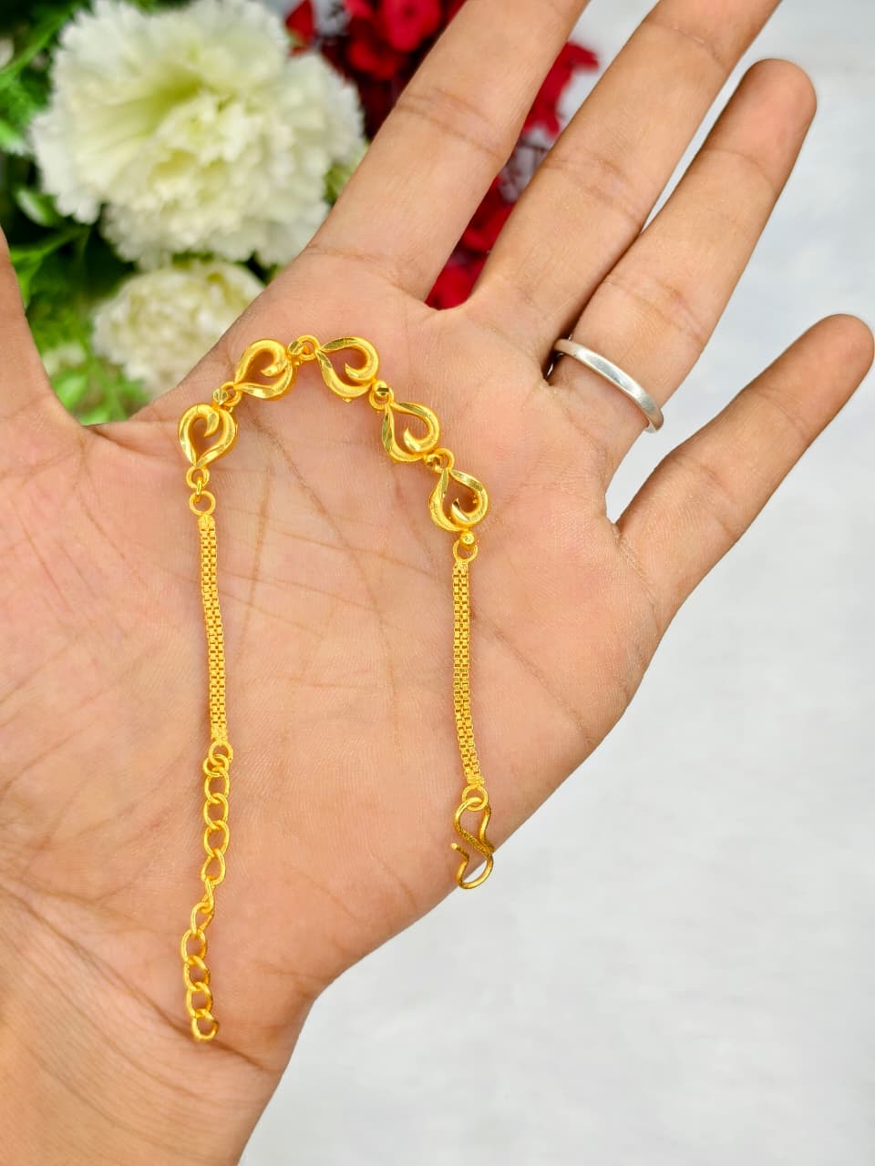 Elegant Women’s Bracelet – 1 Gram Gold with Matte Finish