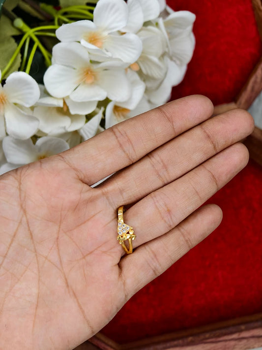 Elegant Women’s 1 Gram Gold Ring – Matte Finish