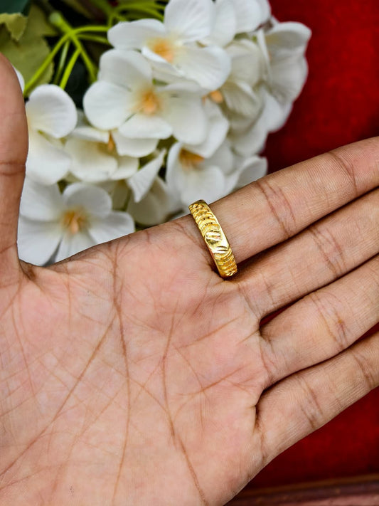 Elegant Women’s 1 Gram Gold Ring – Matte Finish