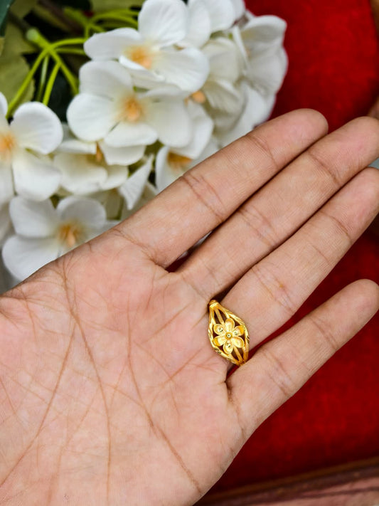 Elegant Women’s 1 Gram Gold Ring – Matte Finish