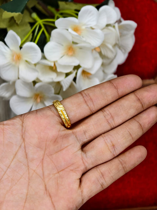 Elegant Women’s 1 Gram Gold Ring – Matte Finish