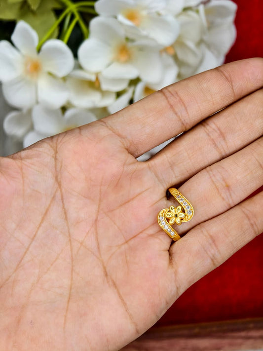 Elegant Women’s 1 Gram Gold Ring – Matte Finish