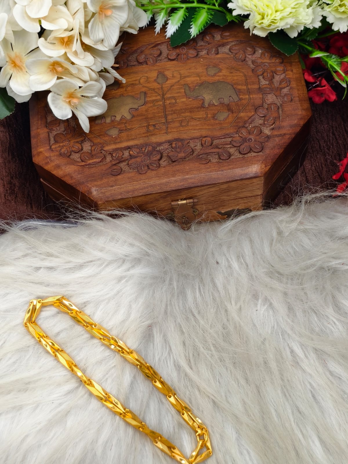 Men’s Elite Gold-Plated Chain – Modern Heavy-Style Design