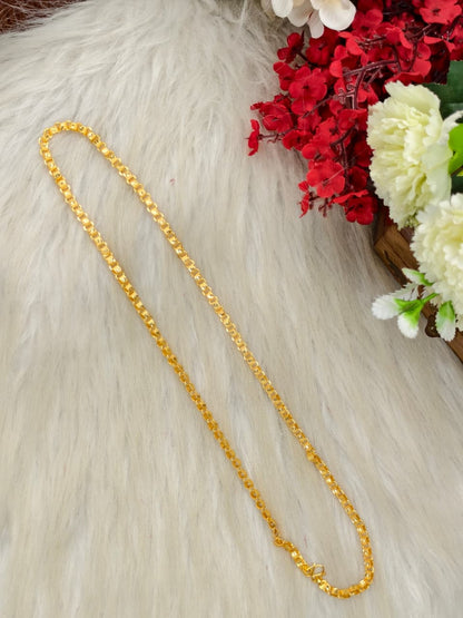 Forming matte finished (1Gram gold plated) Kundu Flat Model Chain