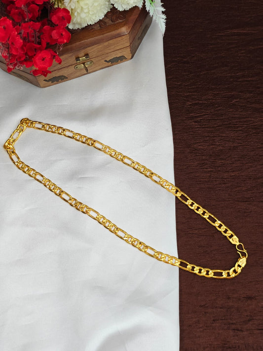 Men’s Elite Gold-Plated Chain – Modern Heavy-Style Design 24inc
