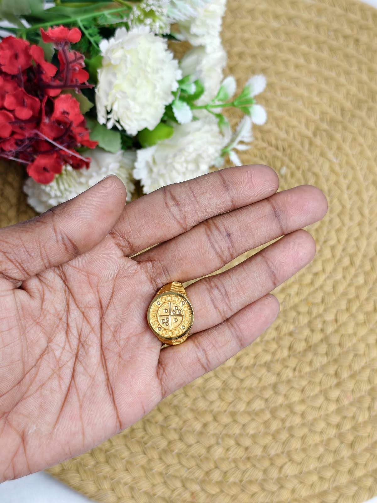 ✨ Men’s 1 Gram Gold Ring – Matte Finish ✨