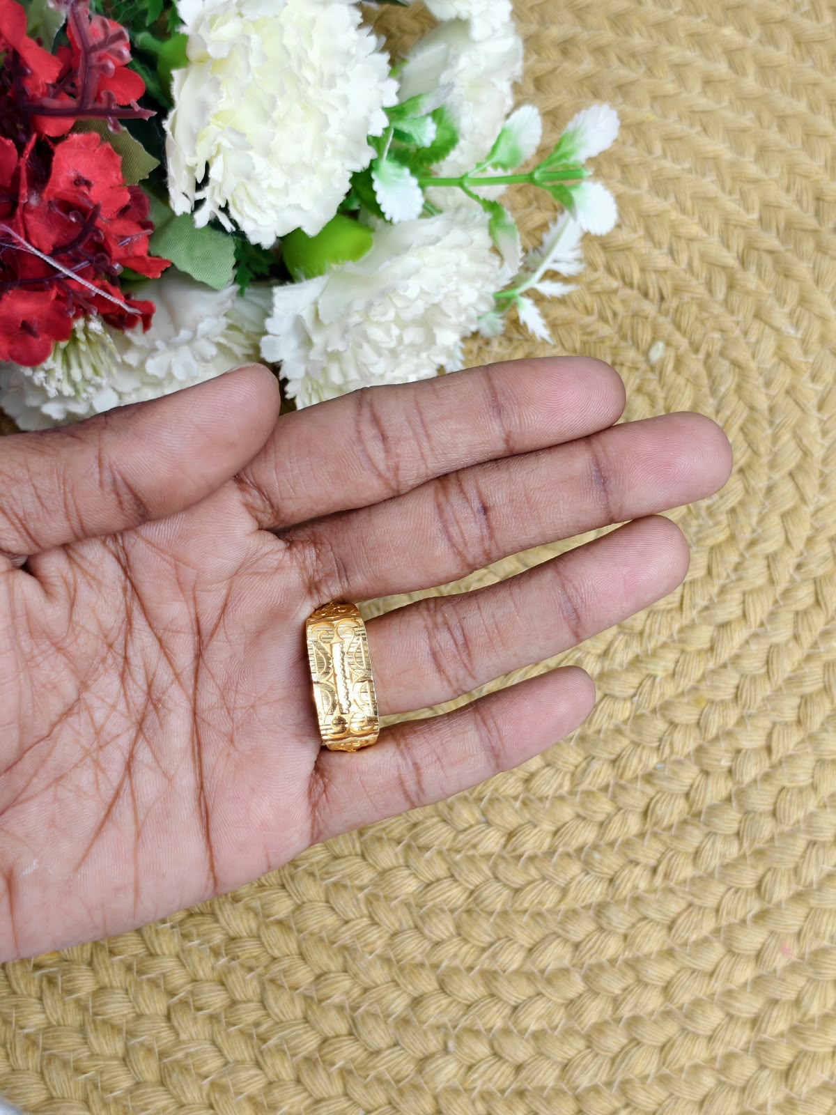 ✨ Men’s 1 Gram Gold Ring – Matte Finish ✨