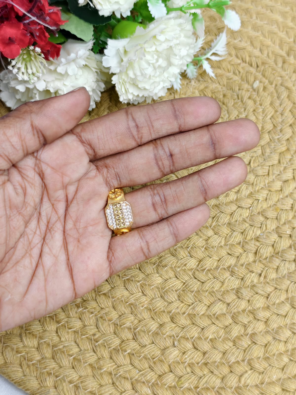 ✨ Men’s 1 Gram Gold Ring – Matte Finish ✨