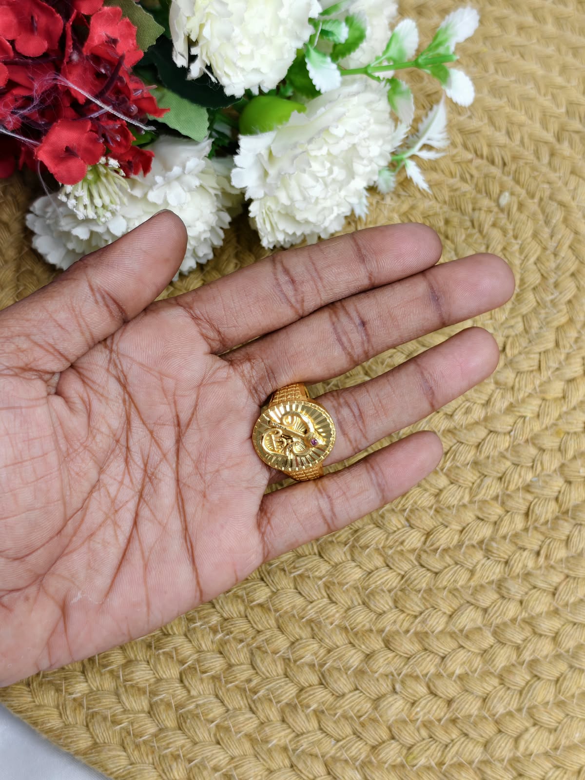 ✨ Men’s 1 Gram Gold Ring – Matte Finish ✨