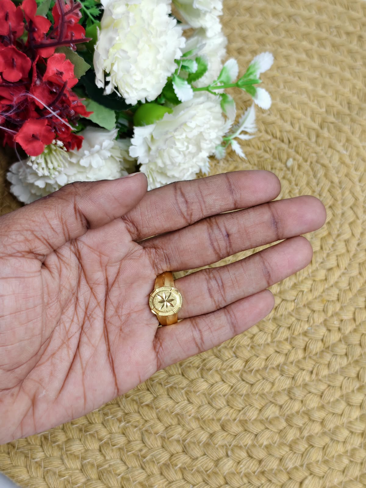 ✨ Men’s 1 Gram Gold Ring – Matte Finish ✨