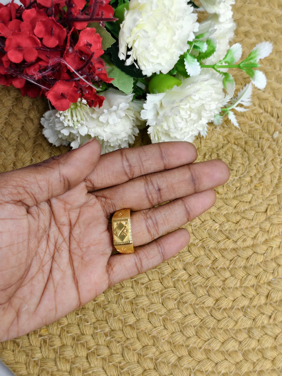 ✨ Men’s 1 Gram Gold Ring – Matte Finish ✨