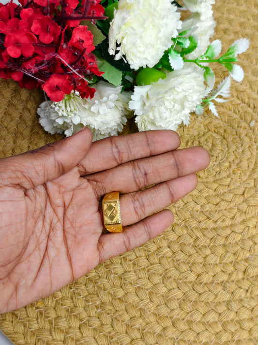 ✨ Men’s 1 Gram Gold Ring – Matte Finish ✨