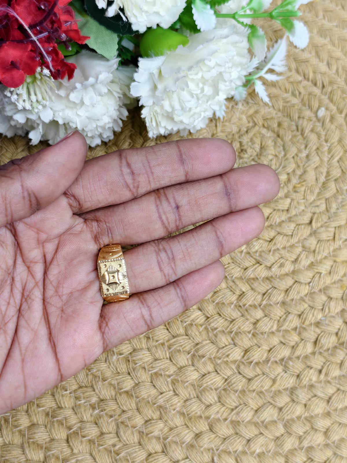 ✨ Men’s 1 Gram Gold Ring – Matte Finish ✨