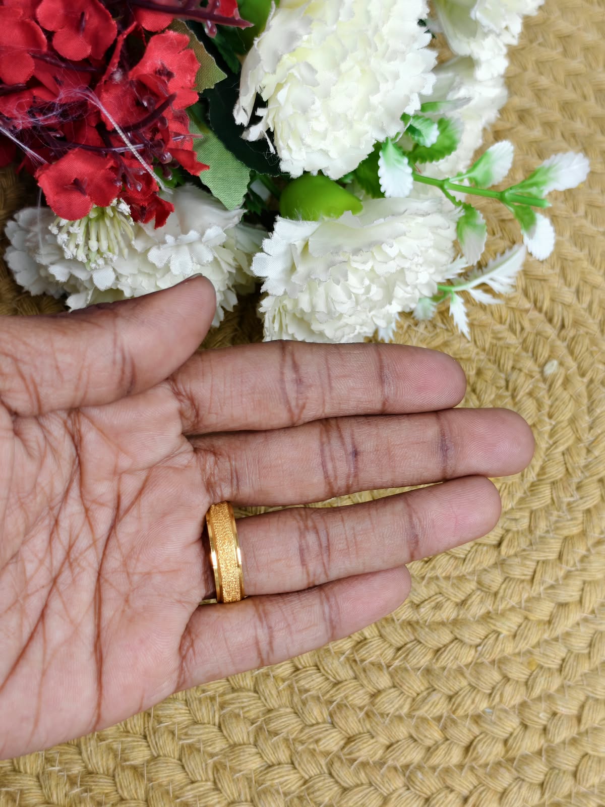 ✨ Men’s 1 Gram Gold Ring – Matte Finish ✨