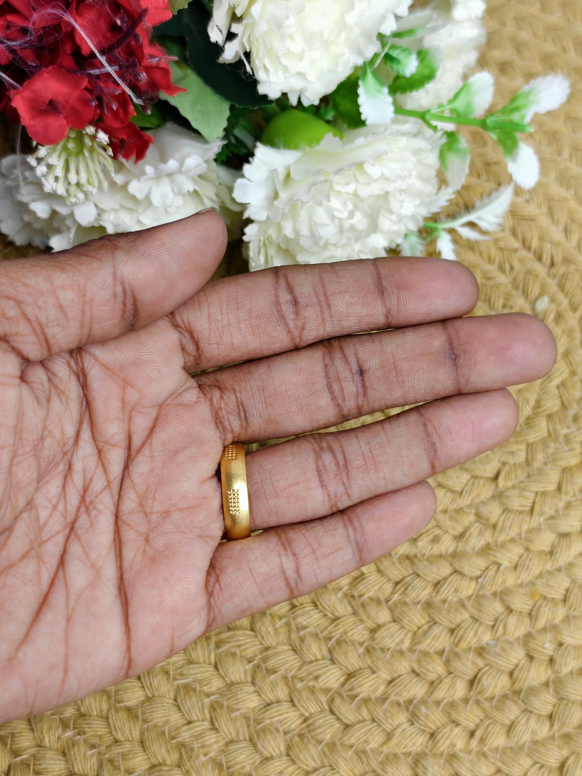 ✨ Men’s 1 Gram Gold Ring – Matte Finish ✨