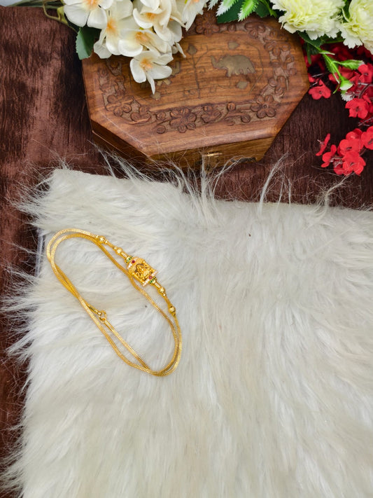 Mugappu chain (1Gram Gold plated) Stone Model