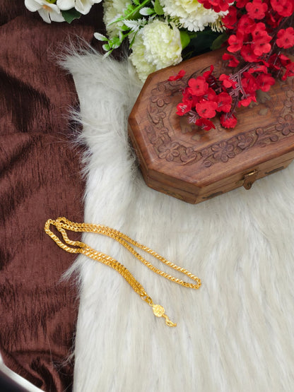 Forming matte finished (1Gram gold plated) Leaf  Chain With Doller