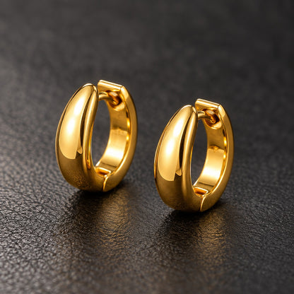 Men’s Classic Gold Hoop Earrings