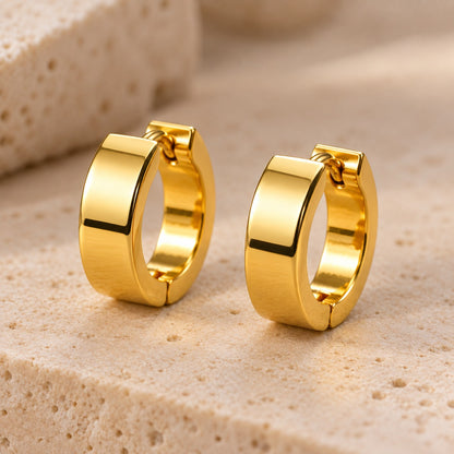 Men’s Classic Gold Hoop Earrings