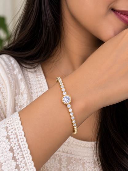 Elegant Crystal Chain Bracelet