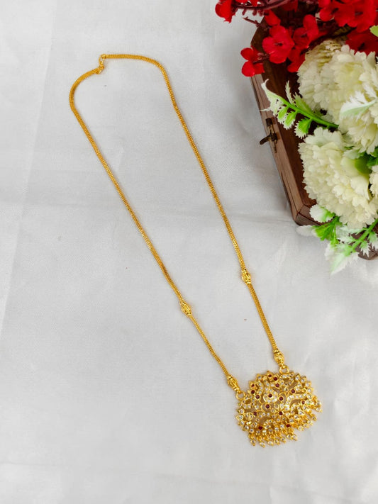 Women's Micro Dollar Chain – 1 Gram Gold Plated Pendant Chain