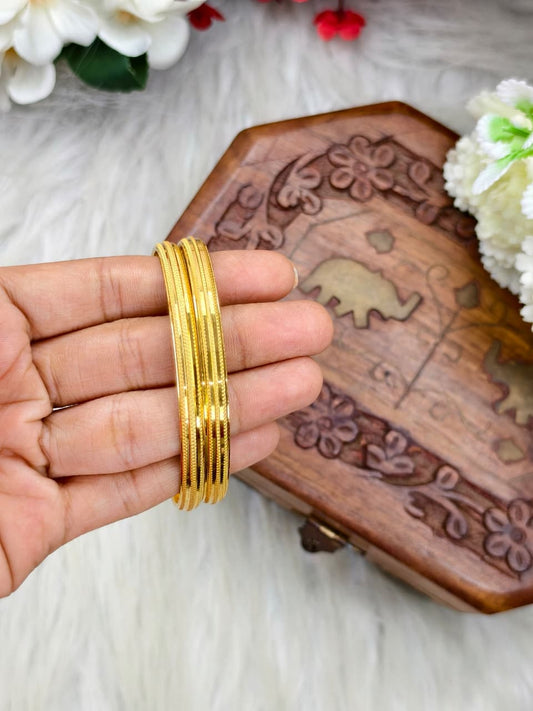 Foming-2 Line-18 Stylish Women’s 1 Gram Gold Plated Bangles – Party & Daily Wear