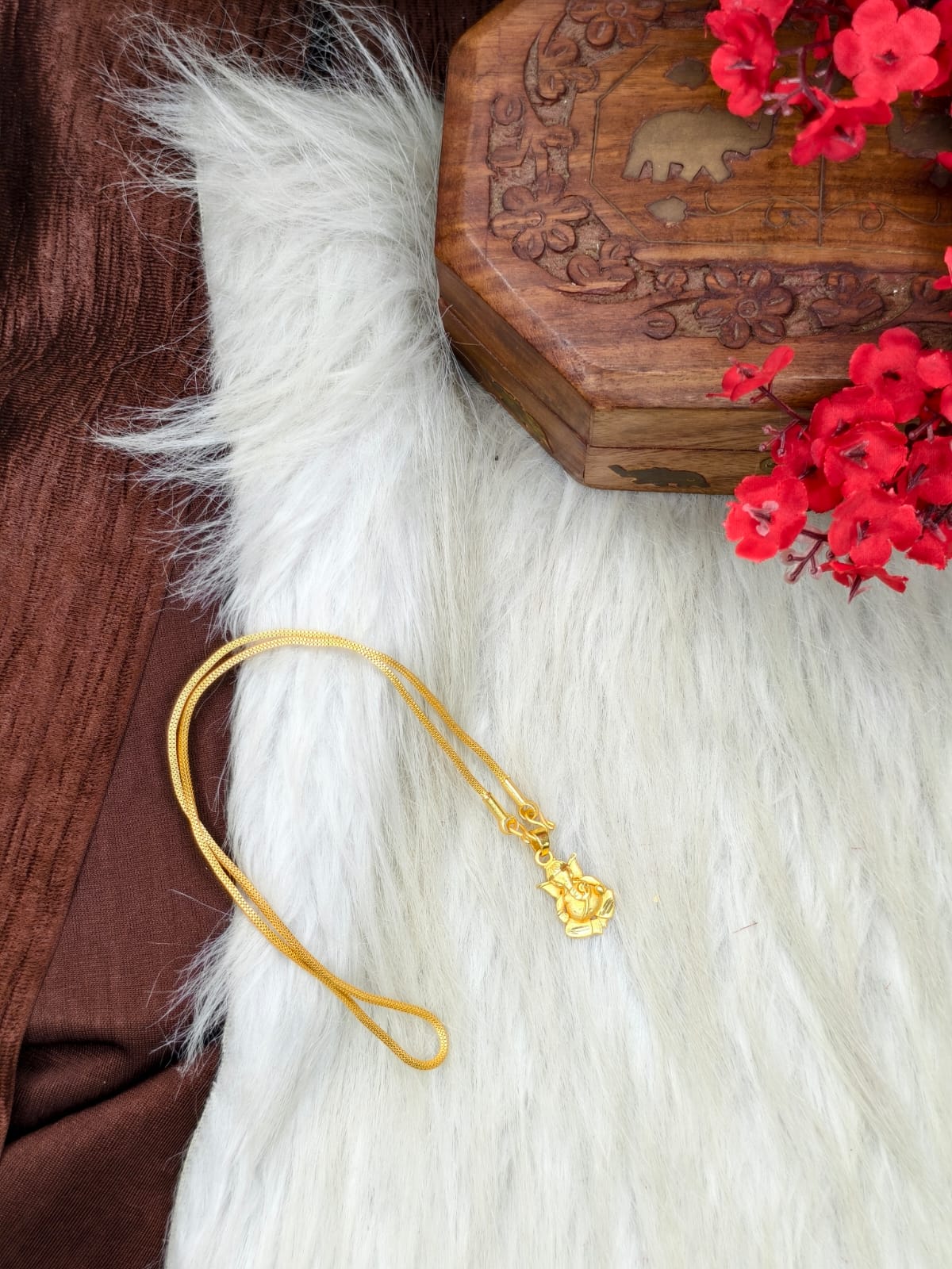 ✨ Elegant 1 Gram Gold-Plated Women’s Chain | 18 Inch Lightweight Necklace Model-1 ✨